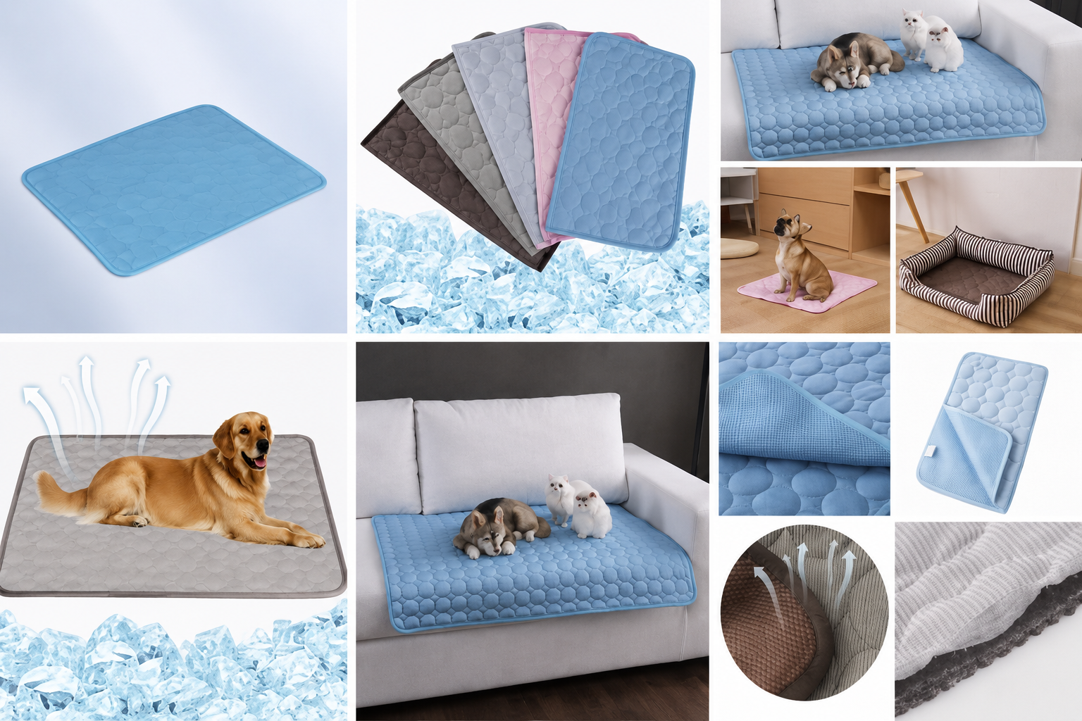 Pet Cooling Mat for Dogs & Cats | Breathable Summer Cooling Pad