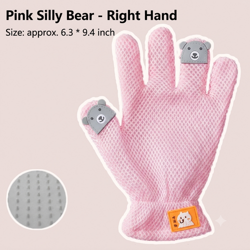 Double-Sided Silicone Pet Grooming & De-shedding Glove